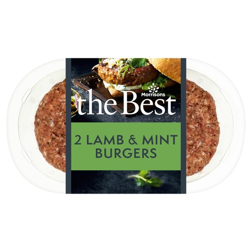 Morrisons British The Best Lamb & Mint Burgers 2 Pack