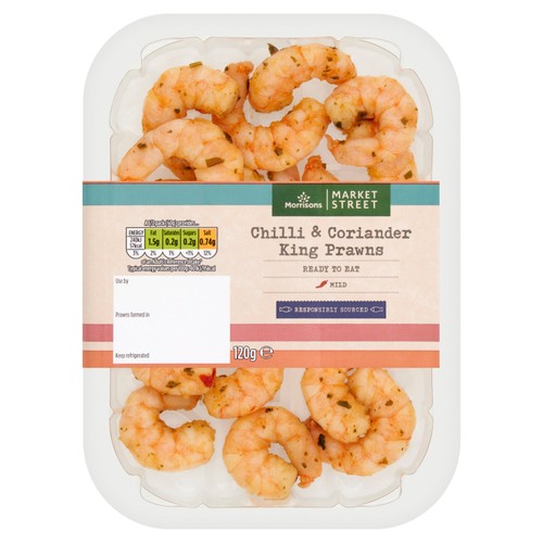 Morrisons Chilli & Coriander Marinated King Prawns