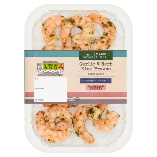 Morrisons Garlic & Herb Marinated King Prawns 120g