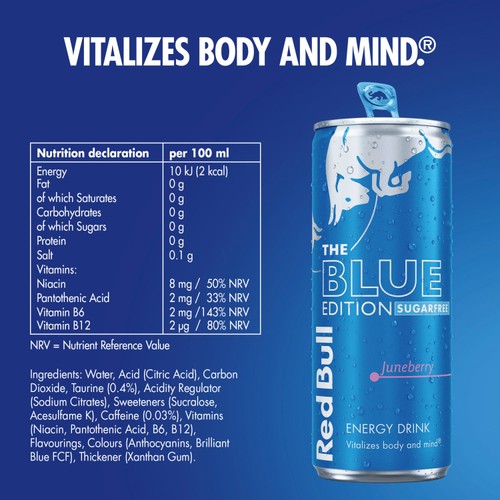 Red Bull Energy Drink Sugar Free Blue Edition Juneberry thumbnail 4