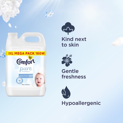 Comfort Sensitive Skin Pure Fabric Conditioner 160 Washes thumbnail 3