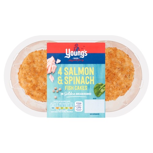 Young's 4 Breaded Salmon & Spinach Fishcakes 540g