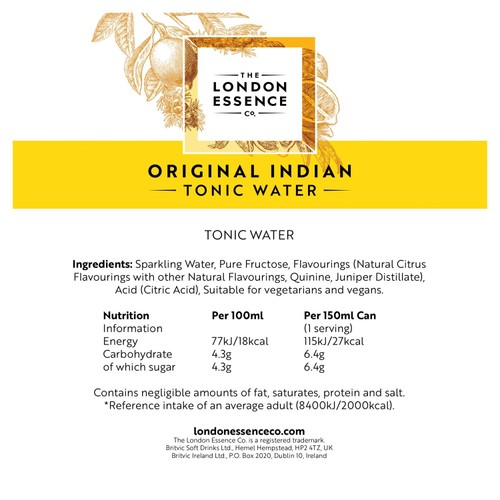London Essence Indian Tonic Water Cans 10 x 150ml thumbnail 4