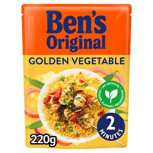 Bens Original Golden Vegetable Microwave Rice 