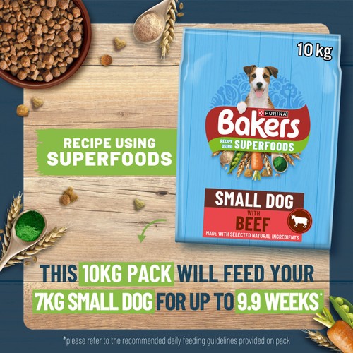 Bakers Small Dog Dry Dog Food Beef & Veg thumbnail 6