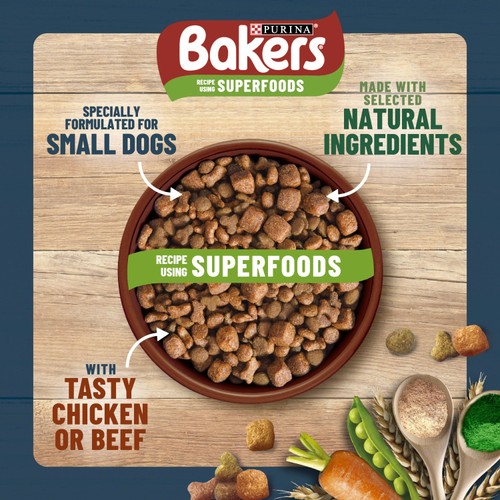 Bakers Small Dog Dry Dog Food Beef & Veg thumbnail 7