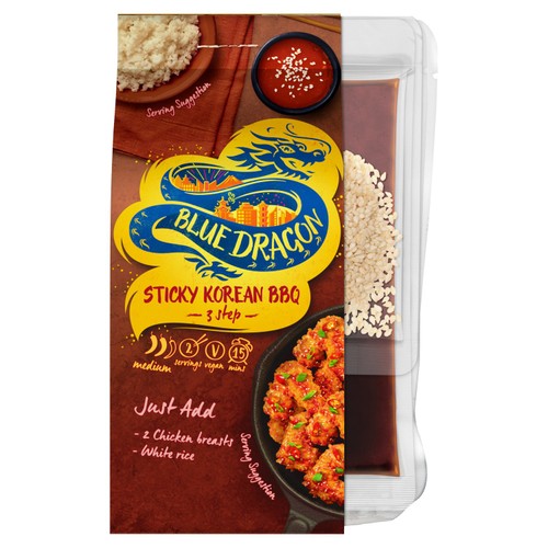 Blue Dragon 3 Step Authentic Sticky Korean BBQ Meal Kit 222g thumbnail 2