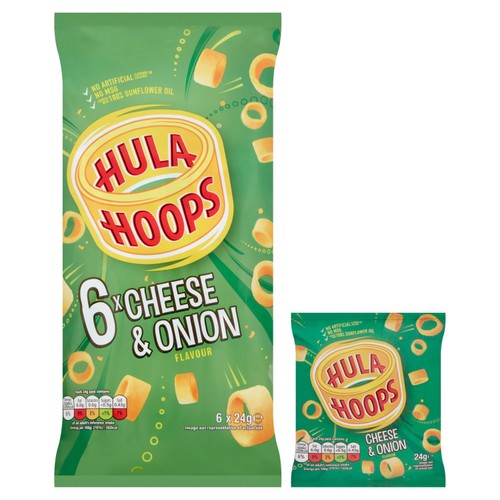 Hula Hoops Cheese & Onion Multipack Crisps 6 Pack thumbnail 2