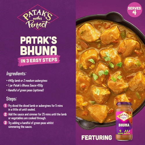 Patak's Bhuna Indian Cooking Curry Sauce 450g thumbnail 3