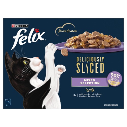 Felix Deliciously Sliced Mixed Selection In Jelly Wet Cat Food  thumbnail 2