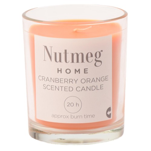 Nutmeg Home Waxfill Glass Cranberry Orange