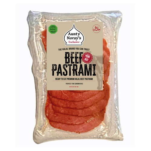Aunty Noray's Halal Beef Pastrami 80g