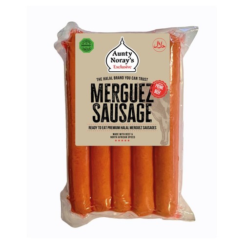 Aunty Noray's Merguez Halal Beef Sausages 250g