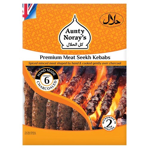 Aunty Noray's Premium Meat Seekh Kebabs 300g