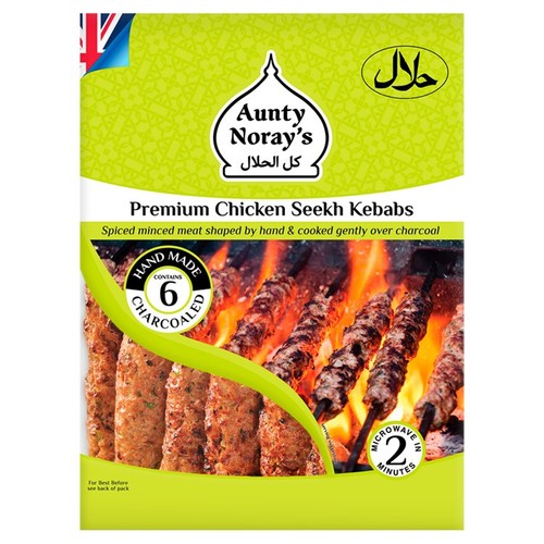 Aunty Noray's Premium Chicken Seekh Kebabs 300g