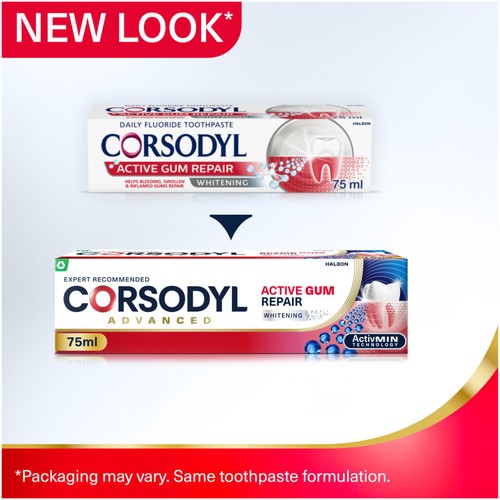 Corsodyl Active Gum Repair Whitening Toothpaste 75ml thumbnail 4