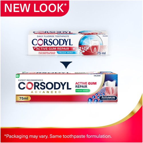 Corsodyl Active Gum Repair Fresh Mint Toothpaste 75ml thumbnail 2