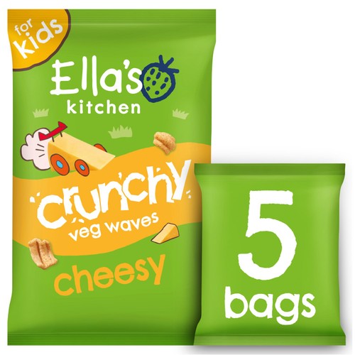 Ella's Kitchen Crunchy Cheesy Pea Crisps Kids Snack Multipack 3+ Years