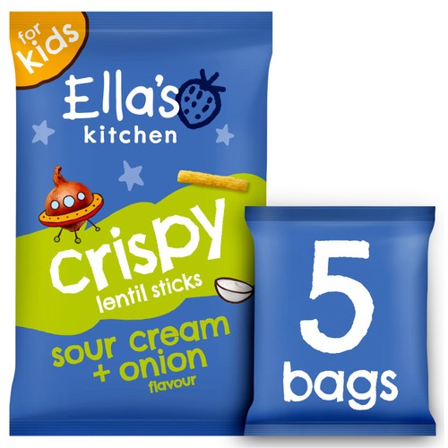 Ella's Kitchen Sour Cream & Lentil Crisps Kids Snack Multipack 3+ Years