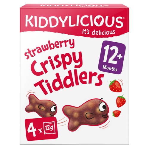 Kiddylicious Strawberry Crispy Tiddlers Baby Snacks  thumbnail 2