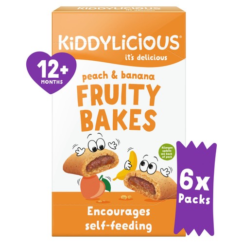 Kiddylicious Peach & Banana Fruity Bakes Baby Snacks 
