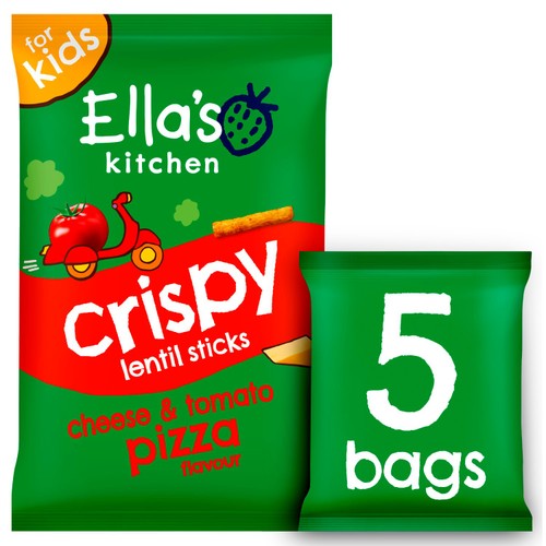 Ella's Kitchen Crispy Pizza Lentil Crisps Kids Snack Multipack 3+ Years