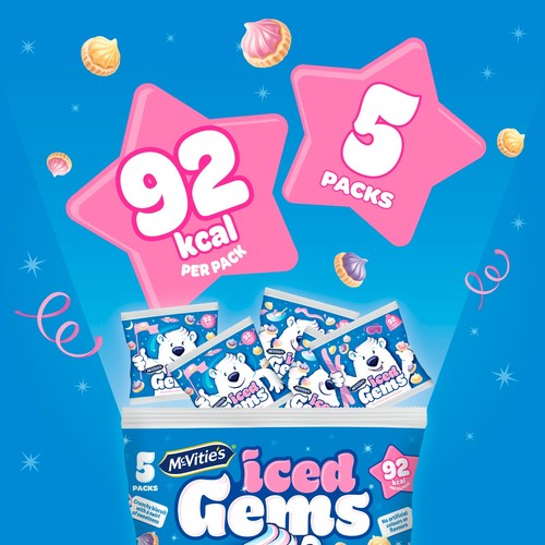 McVitie's Iced Gems Multipack Biscuits 5 Pack  thumbnail 4