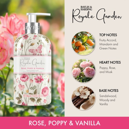 Baylis & Harding Royale Garden Rose Poppy & Vanilla Hand Wash thumbnail 2