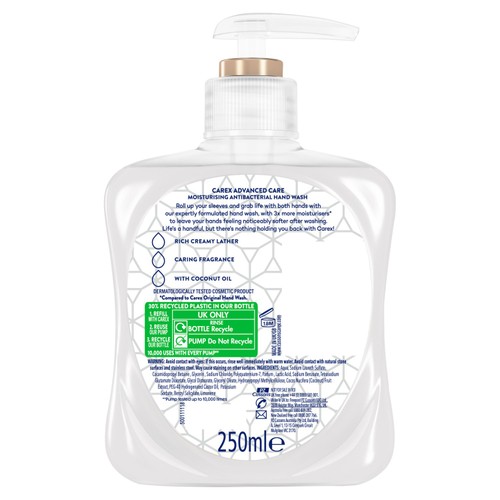 Carex Advanced Care Coconut Oil Handwash 250ml thumbnail 2