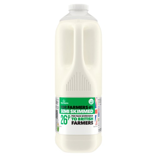 Morrisons For Farmers British Semi Skimmed Milk 6 Pint thumbnail 2