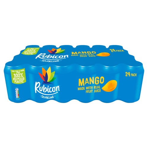 Rubicon Sparkling Mango Soft Drink Cans 24 x 330ml thumbnail 2