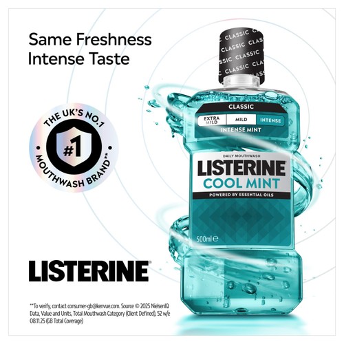 Listerine Essentials Cool Mint Mouthwash 1L thumbnail 5