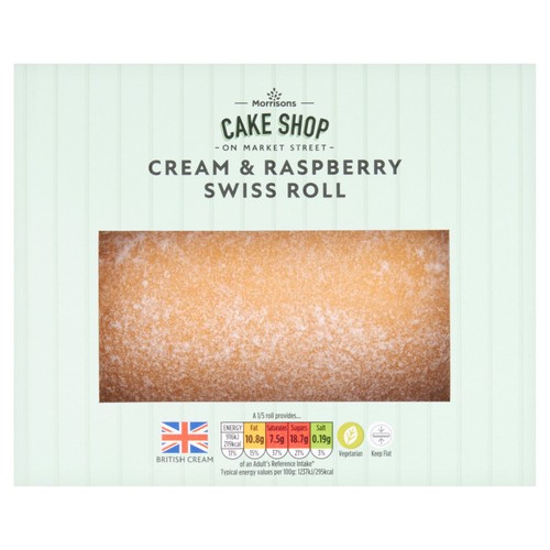 Market Street Cream & Raspberry Swiss Roll