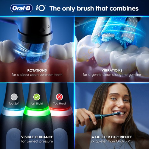 Oral-B iO3 Matt Black Electric Toothbrush thumbnail 3