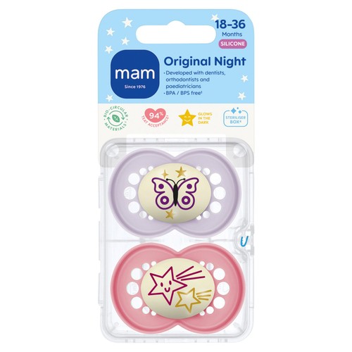 MAM Night Soother 18-36m 2pk