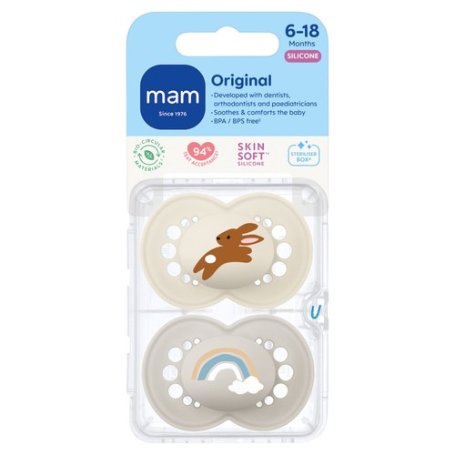 MAM Original 6-18M Soothers 2Pk