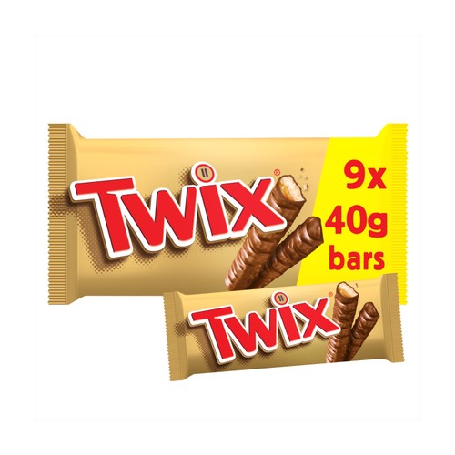 Twix Chocolate Biscuit Snack Size Twin Bars Multipack thumbnail 2