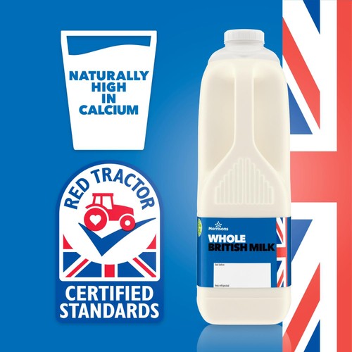 Morrisons British Whole Milk 6 Pint thumbnail 4