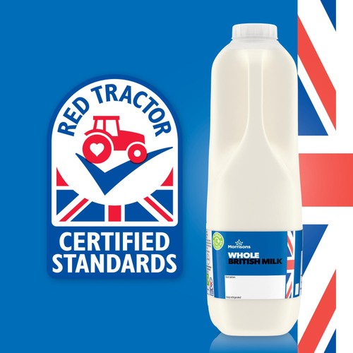 Morrisons British Whole Milk 2 Pint thumbnail 4