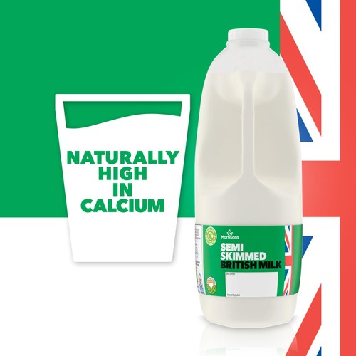 Morrisons British Semi Skimmed Milk 4 Pint thumbnail 4