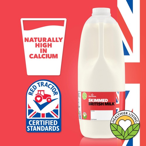 Morrisons British Skimmed Milk 4 Pint thumbnail 4