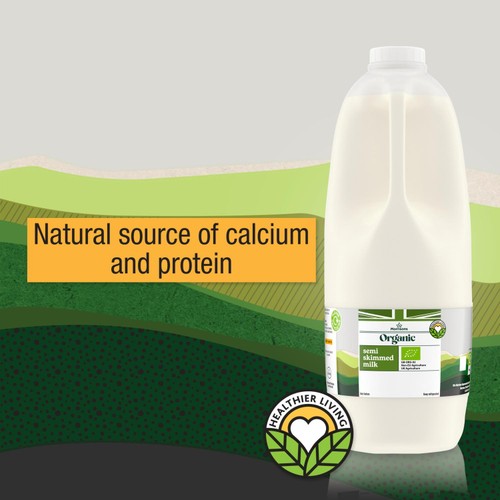Morrisons Organic British Semi Skimmed Milk 4 Pint thumbnail 3