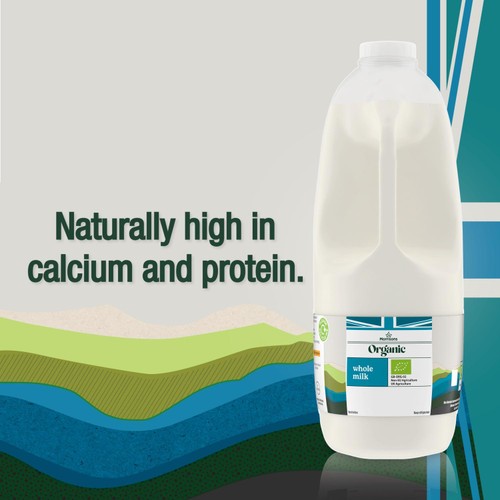 Morrisons Organic British Whole Milk 4 Pint thumbnail 3