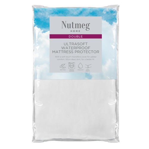 Nutmeg Home Ultrasoft Waterproof Mattress Protector Double