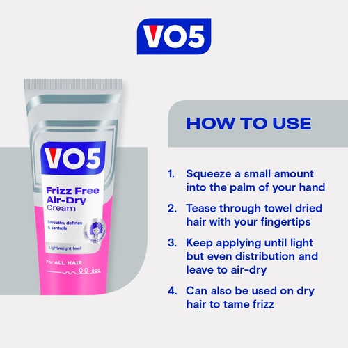 VO5 Frizz Free Air Dry Cream 125ml thumbnail 5