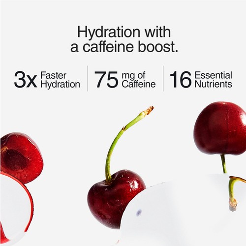 Phizz Cherry Caffeine 3in1 Hydration Electrolytes Vitamins Effervescent 20s thumbnail 3
