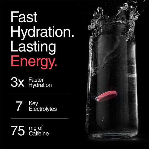 Phizz Cherry Caffeine 3in1 Hydration Electrolytes Vitamins Effervescent 20s thumbnail 6