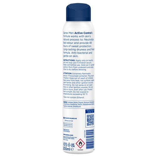 Sanex Men Active Control Antiperspirant Deodorant  thumbnail 2