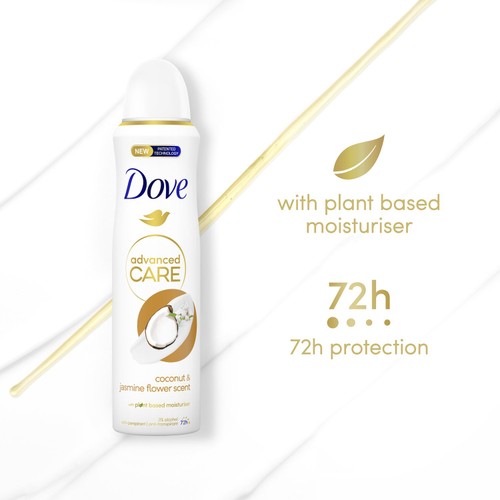 Dove Women Antiperspirant Deodorant Coconut & Jasmin 200ml thumbnail 8