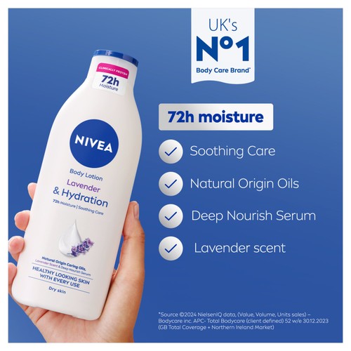 NIVEA Lavender & Hydration Body Lotion For Dry Skin thumbnail 4